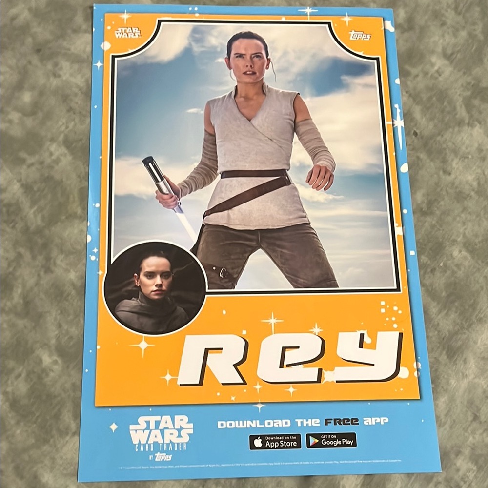 Star Wars Rey Movie Poster 2015 Origin Great new 11 x 17